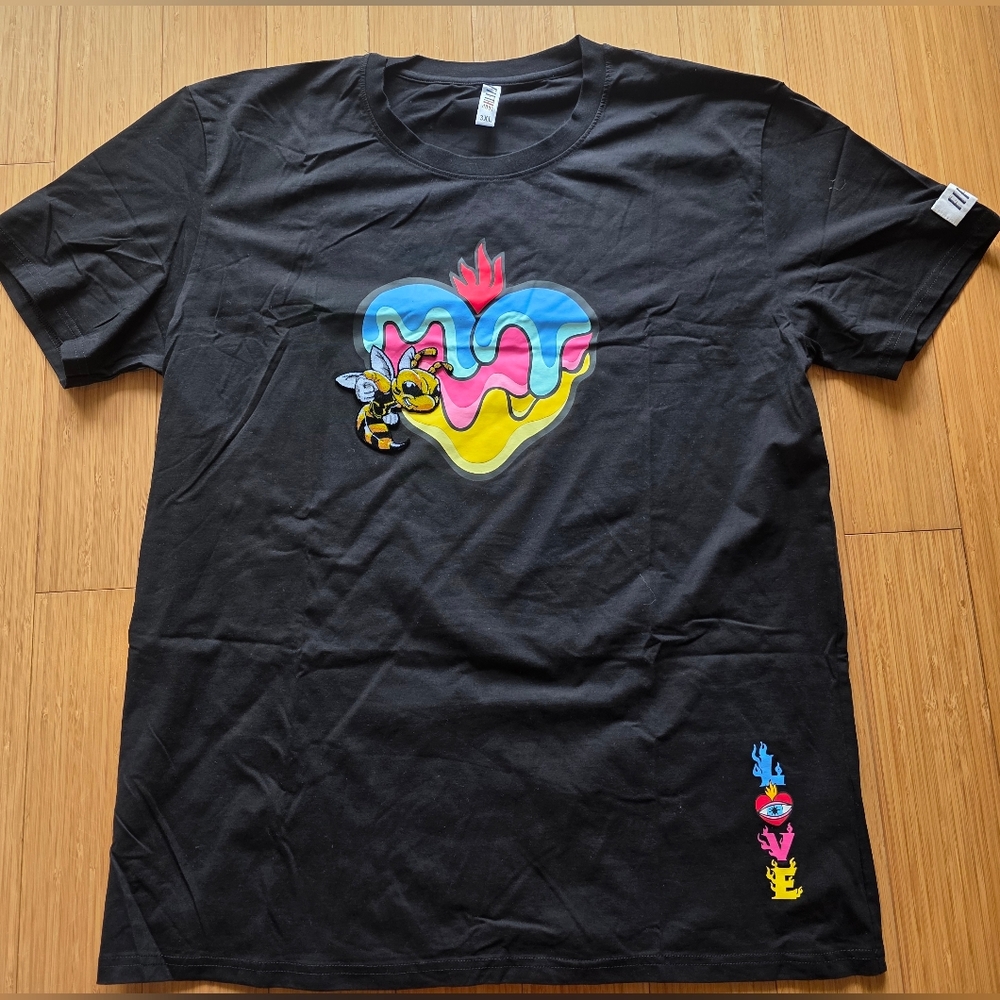 Fifth Loop 3XL Wasp/Dripping Heart Short Sleeve T-Shirt